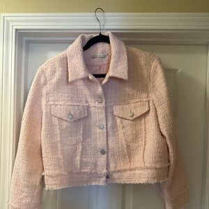Alice and Olivia Cropped Tweed Jacket